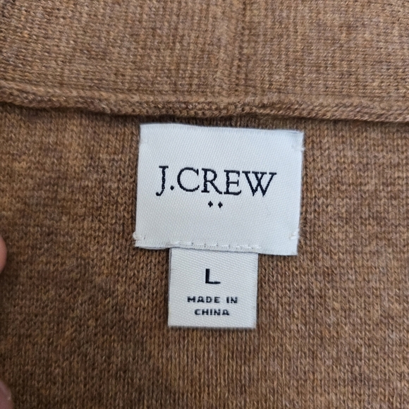 J.Crew Womens Sweater Cardigan Beige Size Large 100% Cotton - Picture 6 of 11